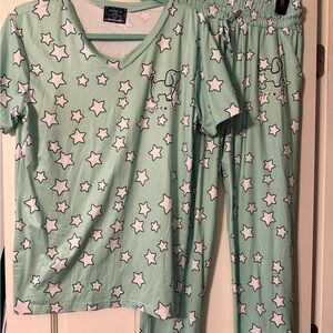 Puppy Love - Ruff-a-Luv Mint Star Kids Pajama